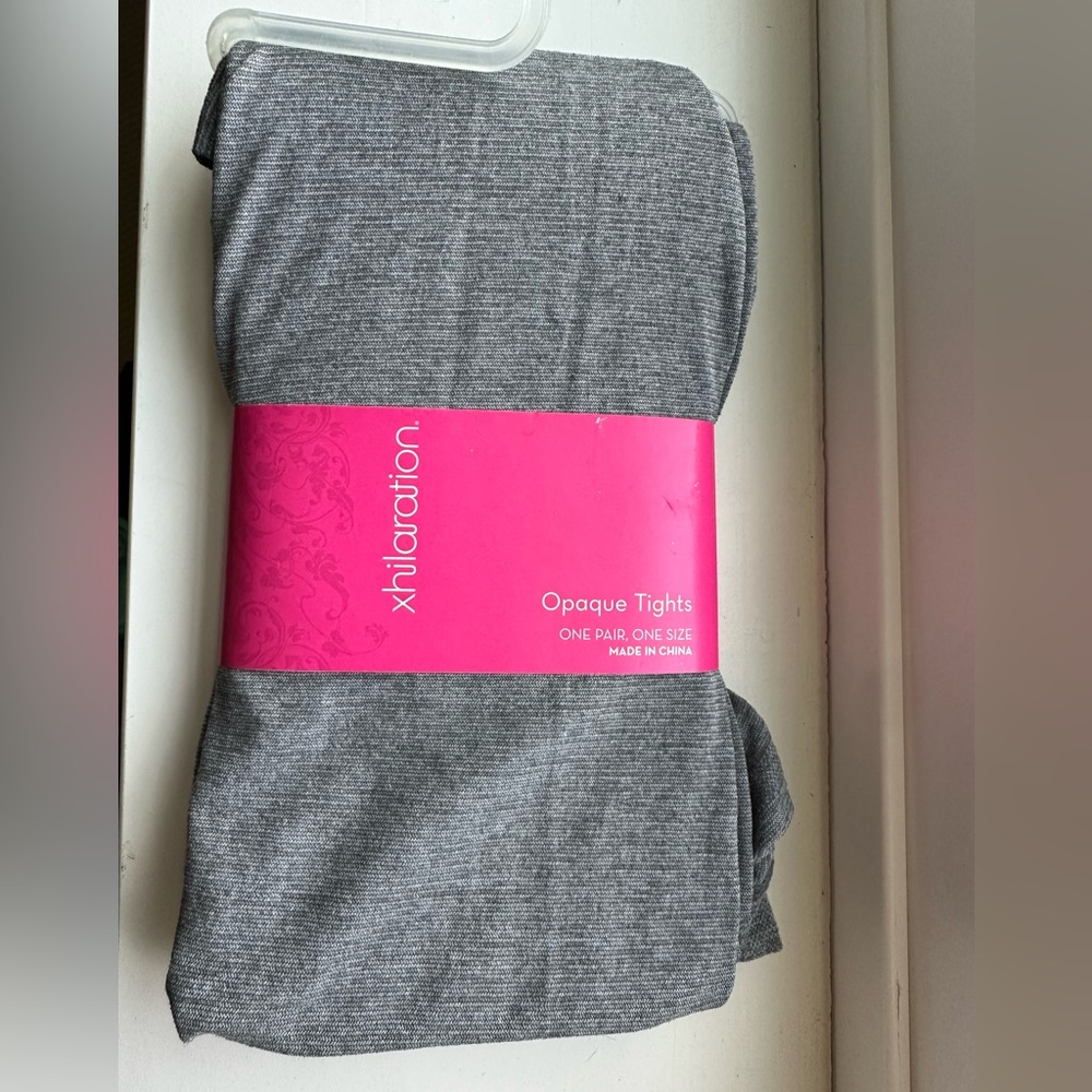 Xhilaration Opaque Heather Gray Tights | Size S/M | New‎